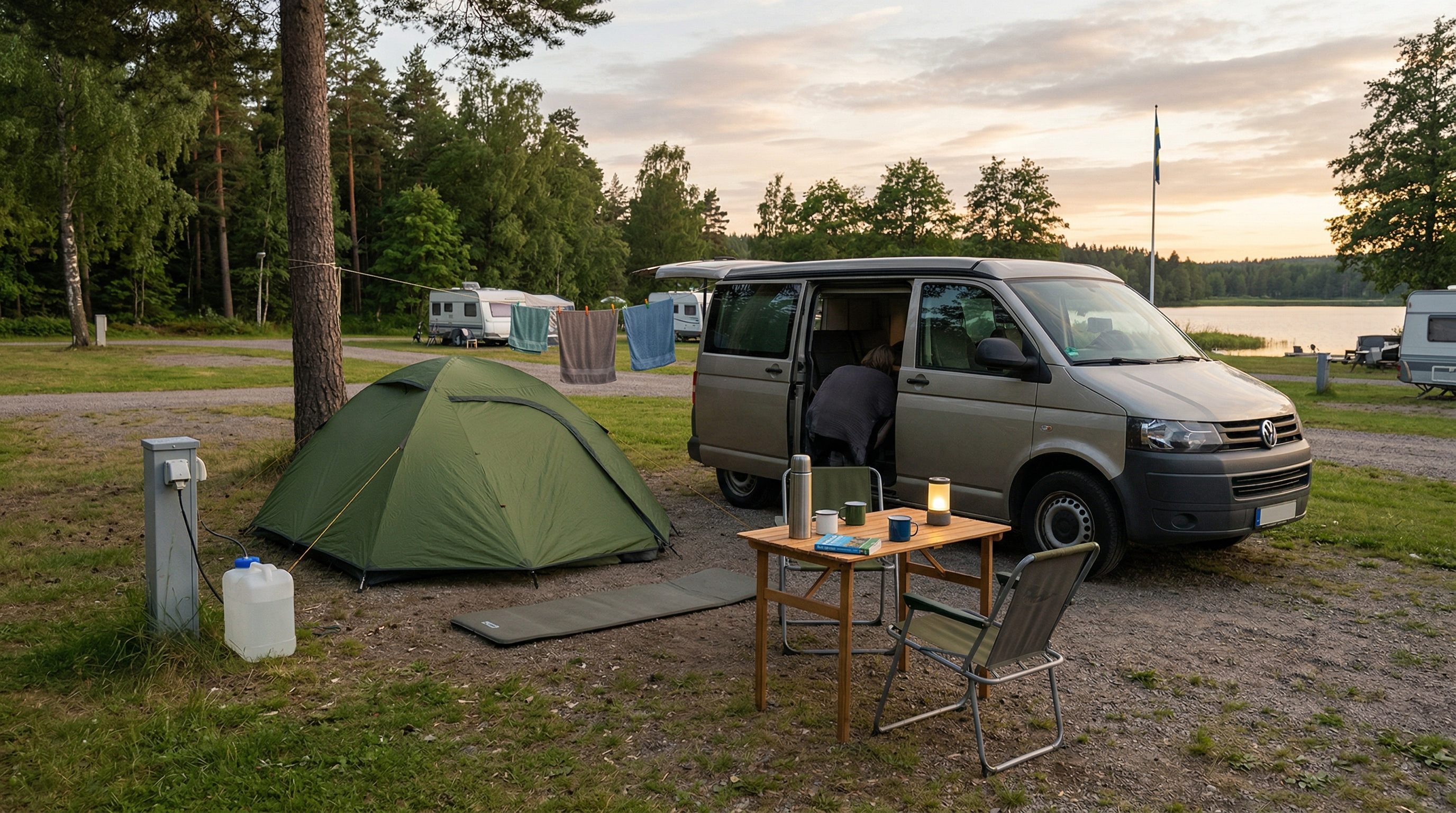 A simple camping place that works in practical terms