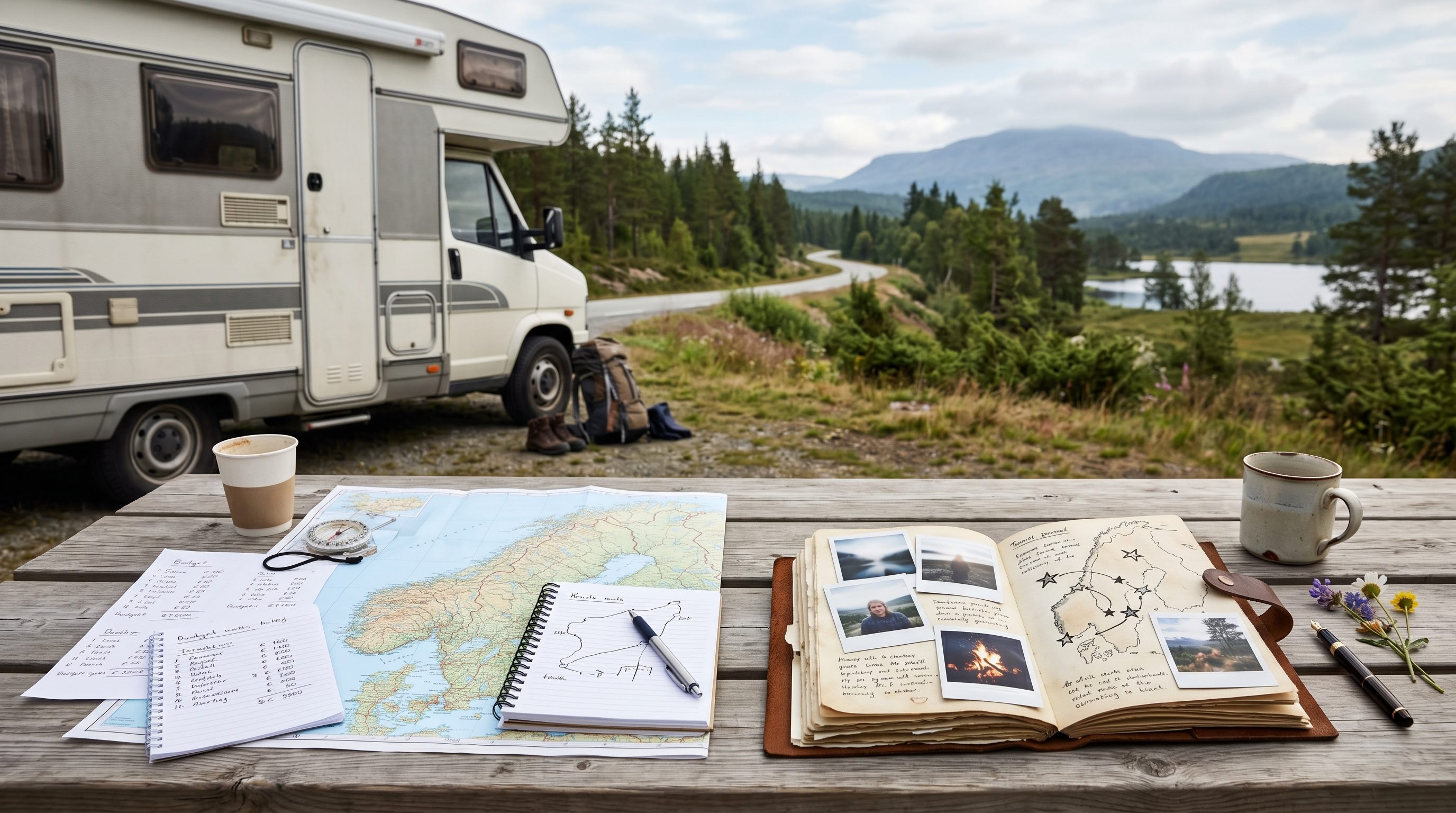 Travel planning and a private travel archive shown side by side