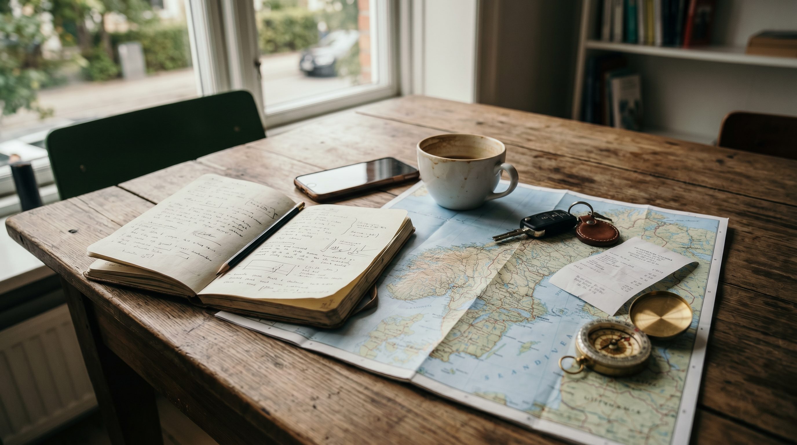 A saved journey with a map and personal travel lessons