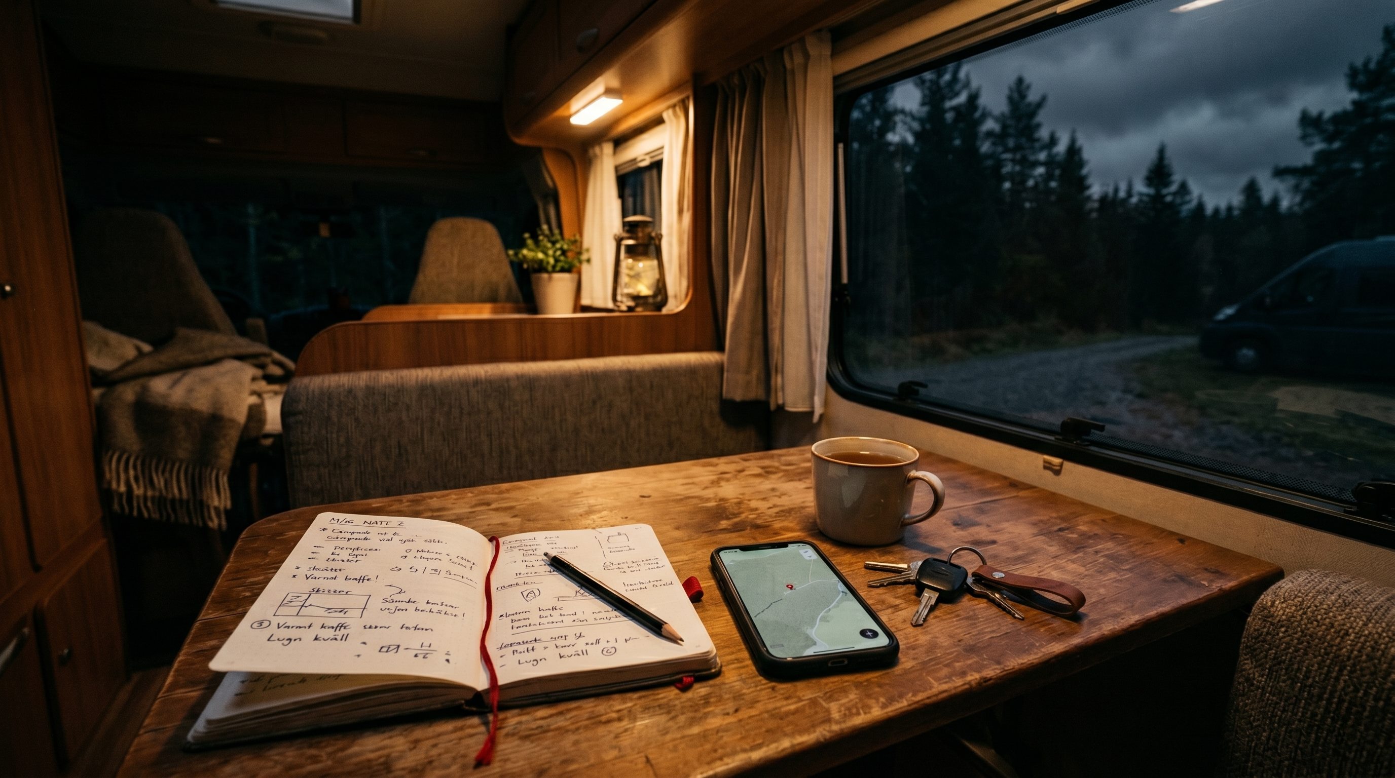 A motorhome night saved with a map position and practical notes