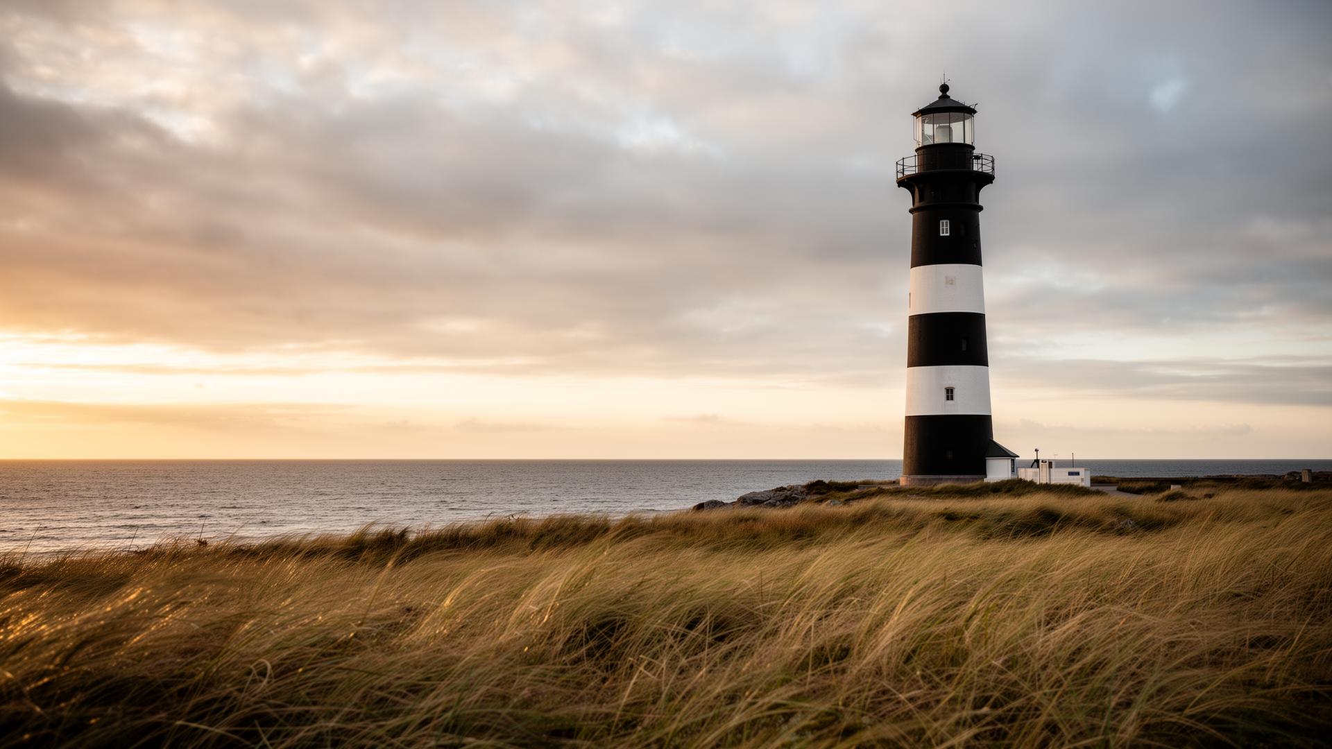 Långe Jan lighthouse at Öland's southern tip in evening light