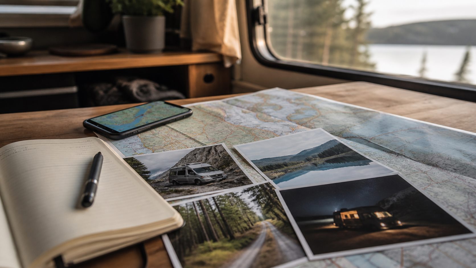 Saved vanlife stops and notes for a later journey