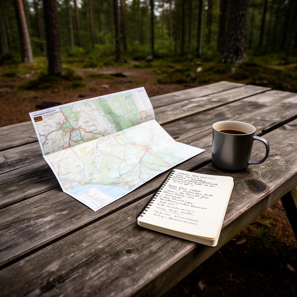 A map and brief notes from a rooftop-tent weekend